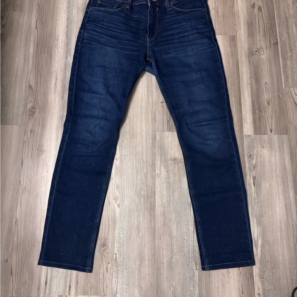 Paige Mens Lennox Jeans Stretch Dark Wash Denim  Size 34